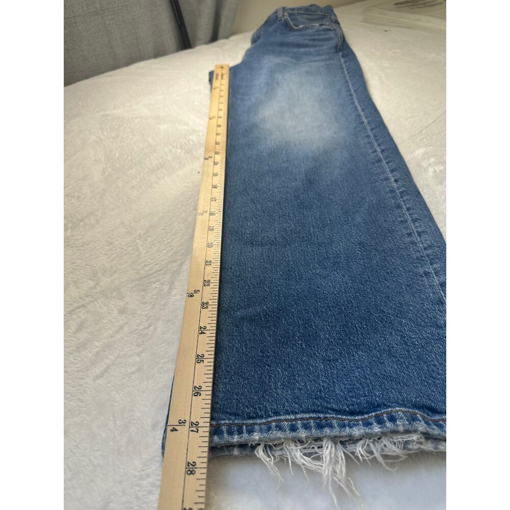 AYR Secret Sauce Jeans Women's High Rise Wide Leg Blue Denim Size 32S *Altered* - Picture 10 of 11
